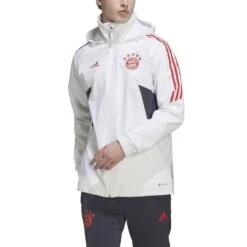 ADIDAS Wasserdichte Jacke Bayern Munich Condivo 2022/23 -ADIDAS Verkäufe adidas hb0630 4 apparel on model front view white