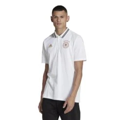 ADIDAS Polo-Shirt Deutschland DNA 2022/23 -ADIDAS Verkäufe adidas hc1276 3 apparel on model standard view white