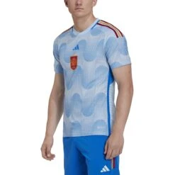 ADIDAS Authentisches Auswärtstrikot Der Fußball-Weltmeisterschaft 2022 Espagne -ADIDAS Verkäufe adidas he2024 5 apparel on model front view white