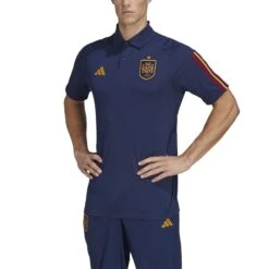 ADIDAS Polo-Shirt Espagne 2022/23 -ADIDAS Verkäufe adidas he8806 4 apparel on model front view white