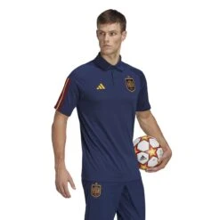 ADIDAS Polo-Shirt Espagne 2022/23 -ADIDAS Verkäufe adidas he8806 6 apparel on model walking view white