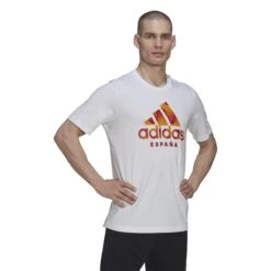 ADIDAS Grafisches T-Shirt Espagne 2022/23 -ADIDAS Verkäufe adidas he8908 3 apparel on model standard view white