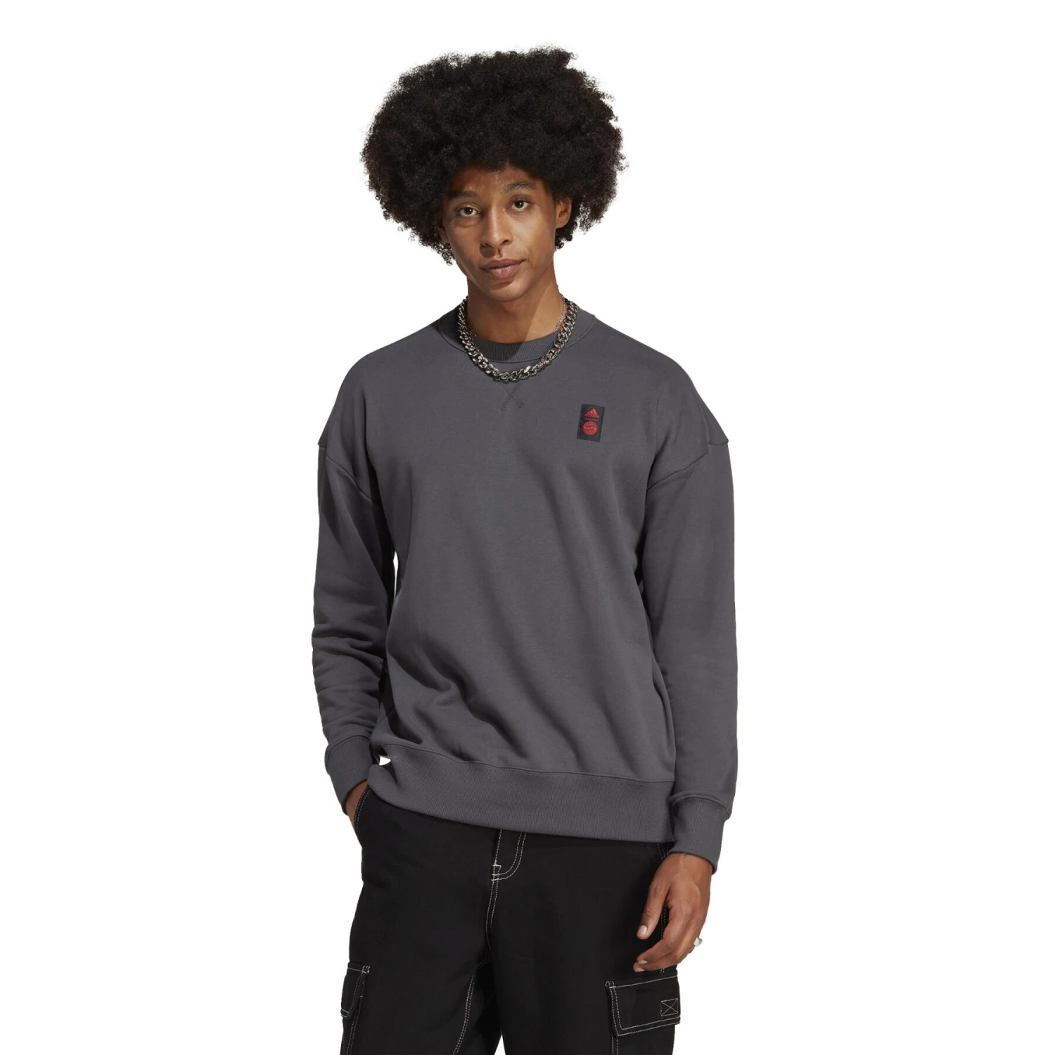 ADIDAS Sweatshirt Bayern Munich FC Lifestyler Crew 2022/23 5 ADIDAS Sweatshirt Bayern Munich FC Lifestyler Crew 2022/23 – Bild 3