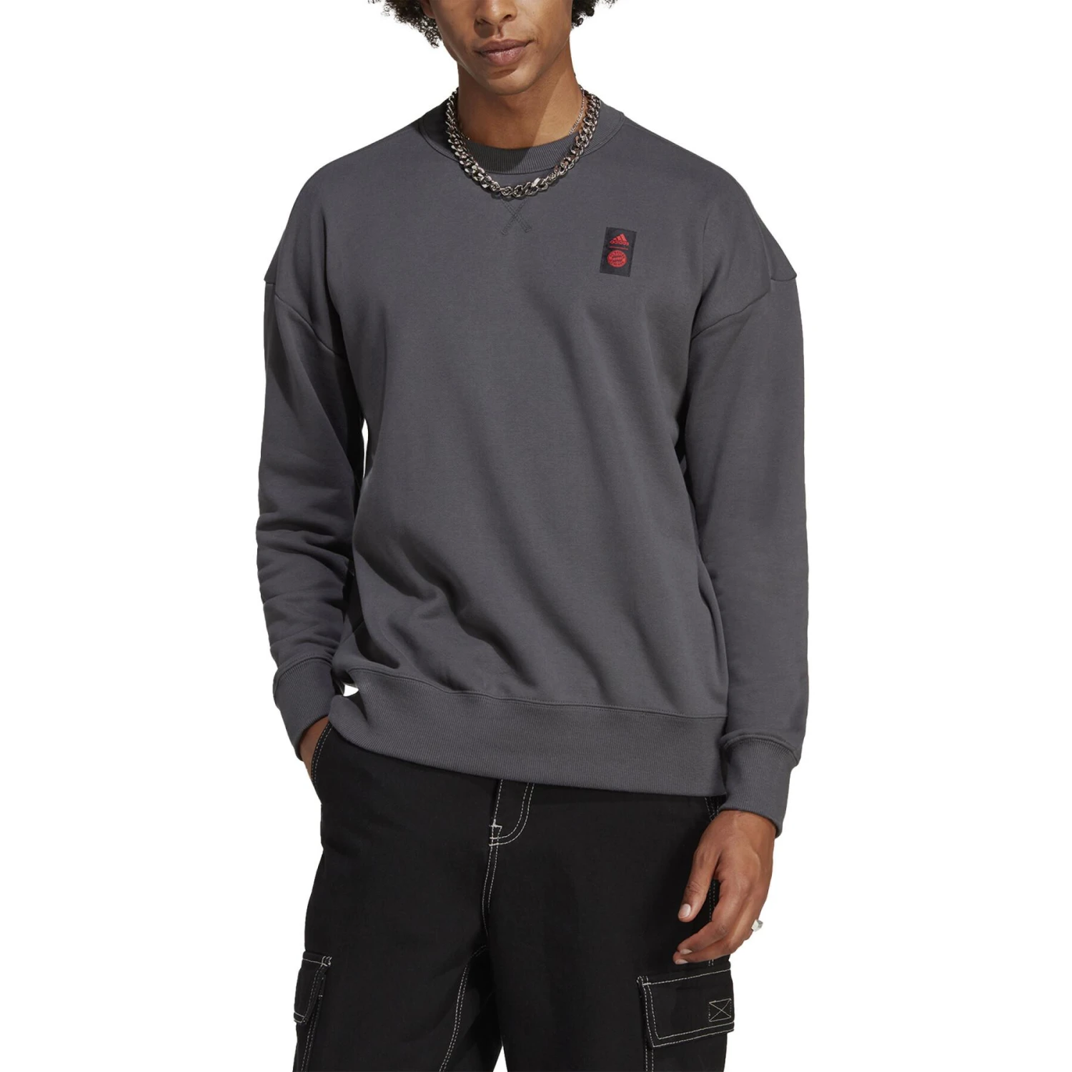 ADIDAS Sweatshirt Bayern Munich FC Lifestyler Crew 2022/23 4 ADIDAS Sweatshirt Bayern Munich FC Lifestyler Crew 2022/23 – Bild 2