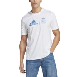 ADIDAS T-Shirt Real Madrid Graphic -ADIDAS Verkäufe adidas ht6463 4 apparel on model front view white