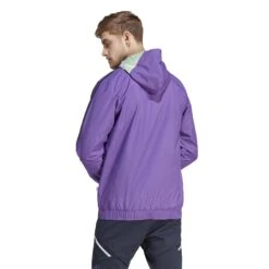 ADIDAS Wasserdichte Jacke Real Madrid Condivo 2022/23 All-Weather 2022/23 -ADIDAS Verkäufe adidas ht8796 5 apparel on model back view white