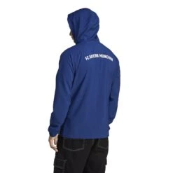 ADIDAS Wasserdichte Jacke Bayern Munich Graphic -ADIDAS Verkäufe adidas ht8828 5 apparel on model back view white