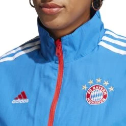 ADIDAS Trainingsjacke Frau Bayern Munich Anthem -ADIDAS Verkäufe adidas ht8836 8 apparel on model detail view 1 white