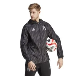 ADIDAS Wasserdichte Jacke Besiktas JK 120 Years Anniversary Graphic 2022/23 -ADIDAS Verkäufe adidas ht9835 6 apparel on model walking view white