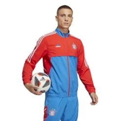 ADIDAS Trainingsjacke Bayern Munich Presentation Condivo 2022/23 -ADIDAS Verkäufe adidas hu1274 7 apparel on model walking view white