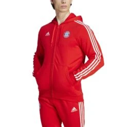 ADIDAS Sweatjacke Mit Kapuze Bayern München DNA -ADIDAS Verkäufe adidas hy3284 4 apparel on model front view white