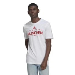 ADIDAS T-Shirt Fc Bayern Munich Graphic 2022/23 -ADIDAS Verkäufe hg1241 3 apparel on model standard view white