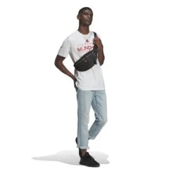 ADIDAS T-Shirt Fc Bayern Munich Graphic 2022/23 -ADIDAS Verkäufe hg1241 6 apparel on model walking view white